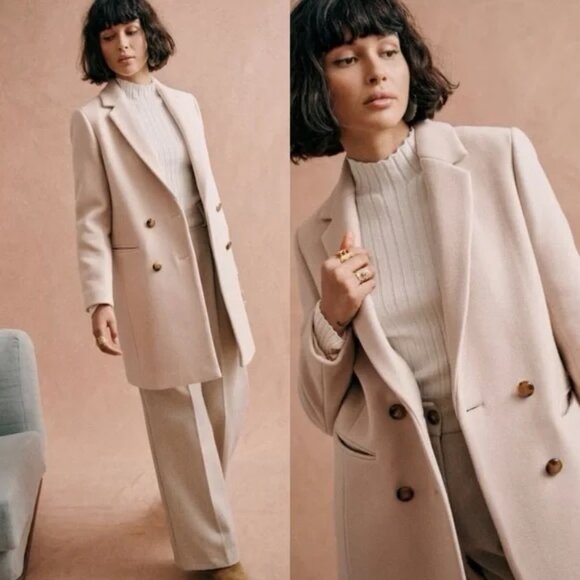 Sezane Johnson Coat Sable (Sand) 38 - Picture 1 of 8
